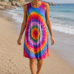 Aurora burst knee length dress